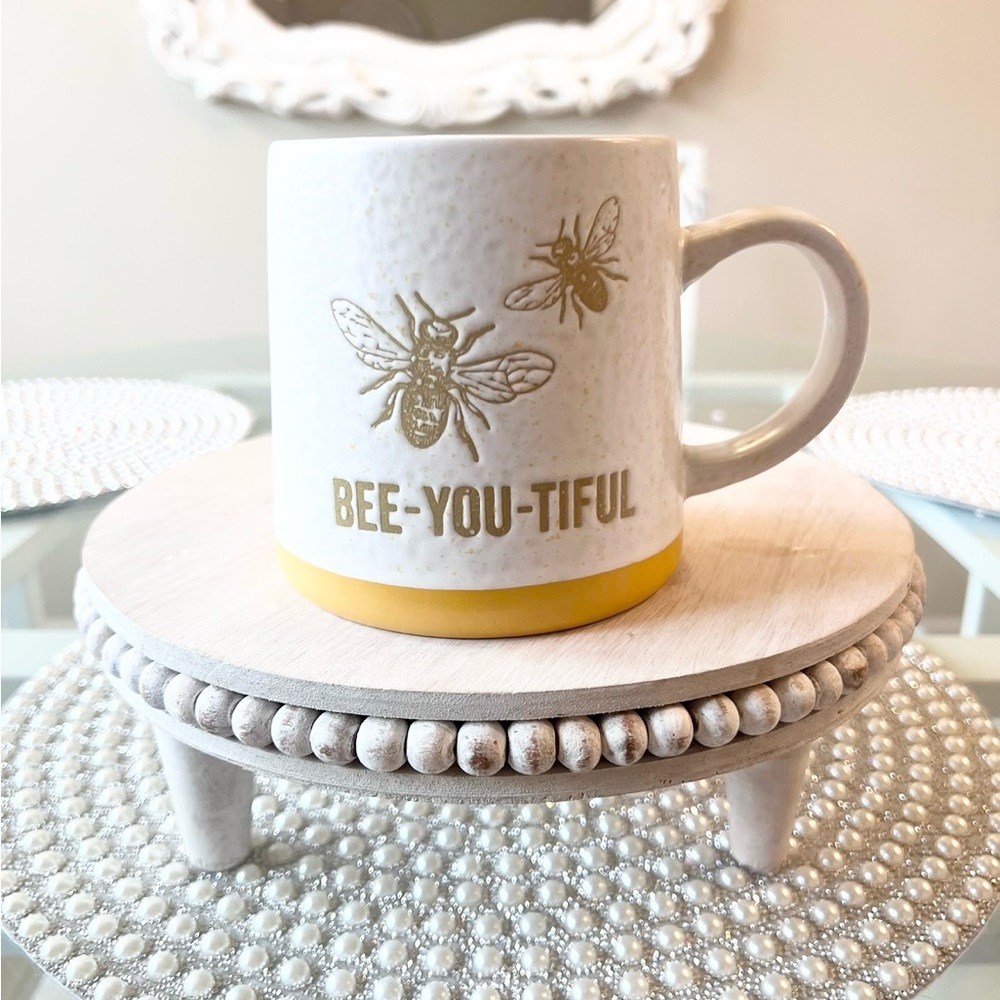 🐝💛 BEE-YOU-TIFUL White + Yellow Mug NEW